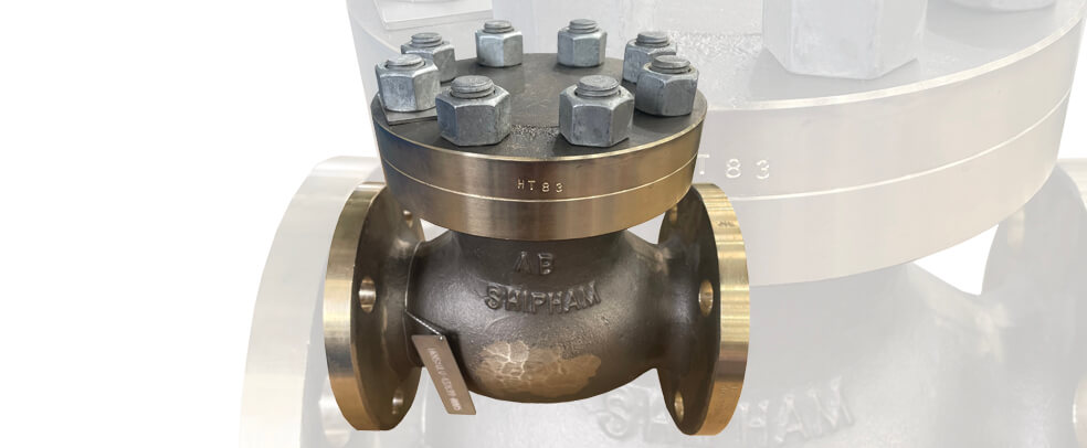 Shipham Valves Lift Check Valve available in sizes from 1/2" - 3"