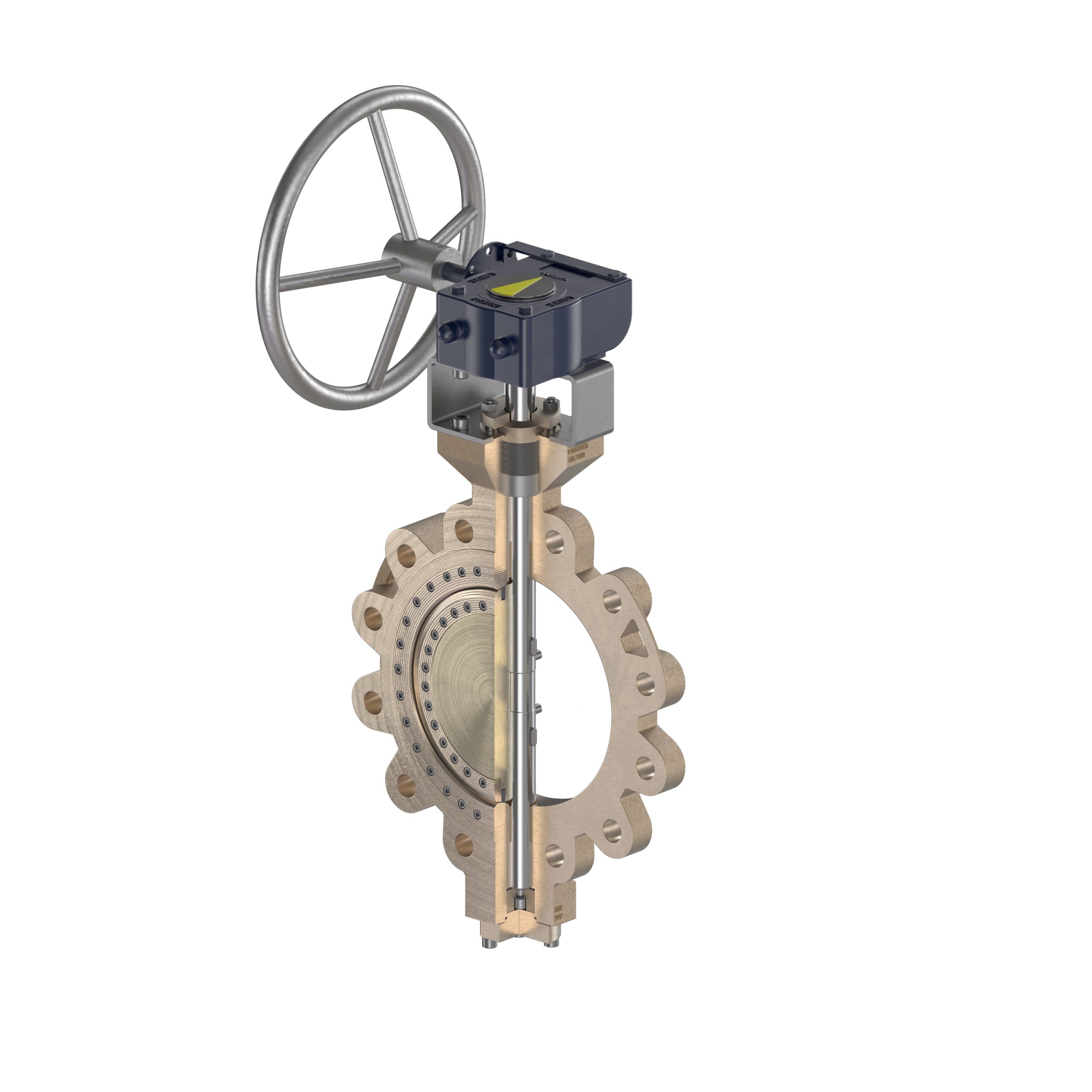 Shipham Valves BU05 Triple-Offset Butterfly Valve with wafer lugged body - Cutaway